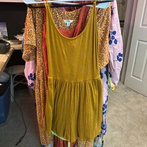 Yellow stretchy romper
